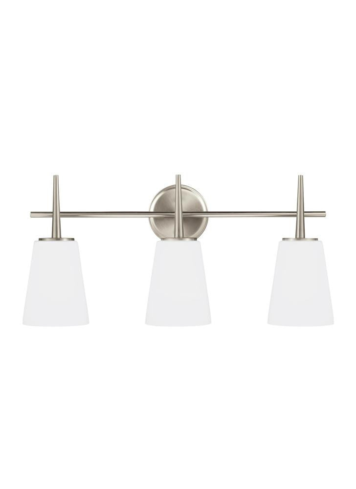 Generation Lighting Driscoll Three Light Wall / Bath Brushed Nickel