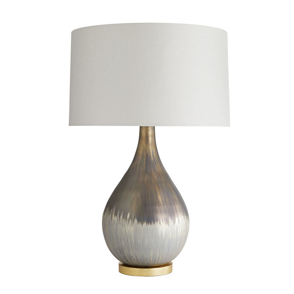 Arteriors Home Romy Table Lamp Satin Silver, Brown, Gold Leaf