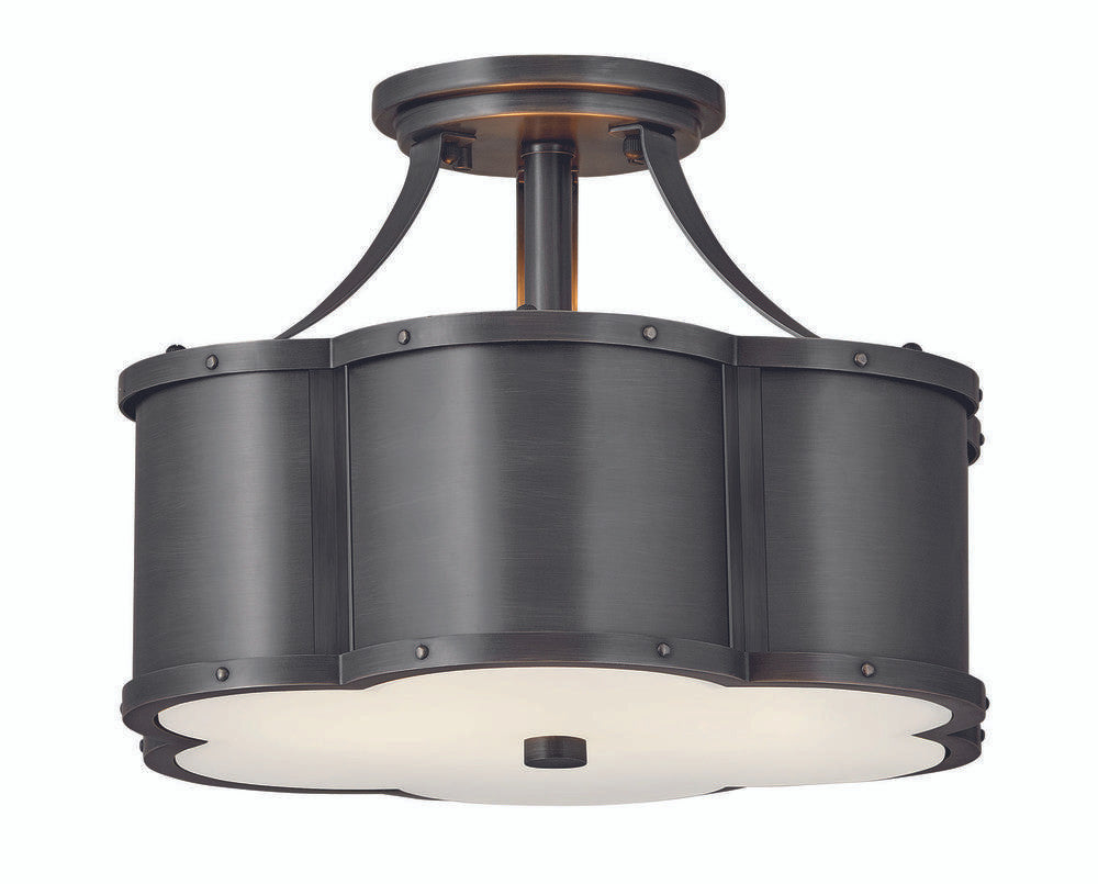 Hinkley Chance Foyer Hall Semi-Flush Mount Black, Brass, Blackened Brass