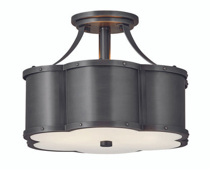 Hinkley Chance Foyer Hall Semi-Flush Mount Black, Brass, Blackened Brass