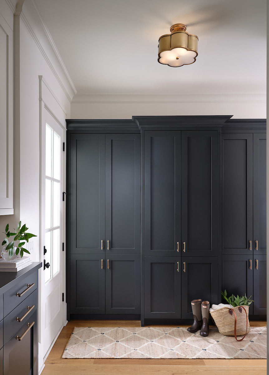 Hinkley Chance Foyer Hall Semi-Flush Mount Nickel, Steel, Polished Nickel