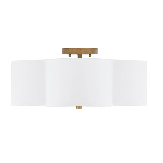 Capital Quinn Semi-Flush Mount Brushed Gold