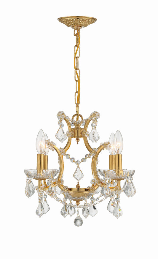 Crystorama Filmore Mini Chandelier Antique Gold