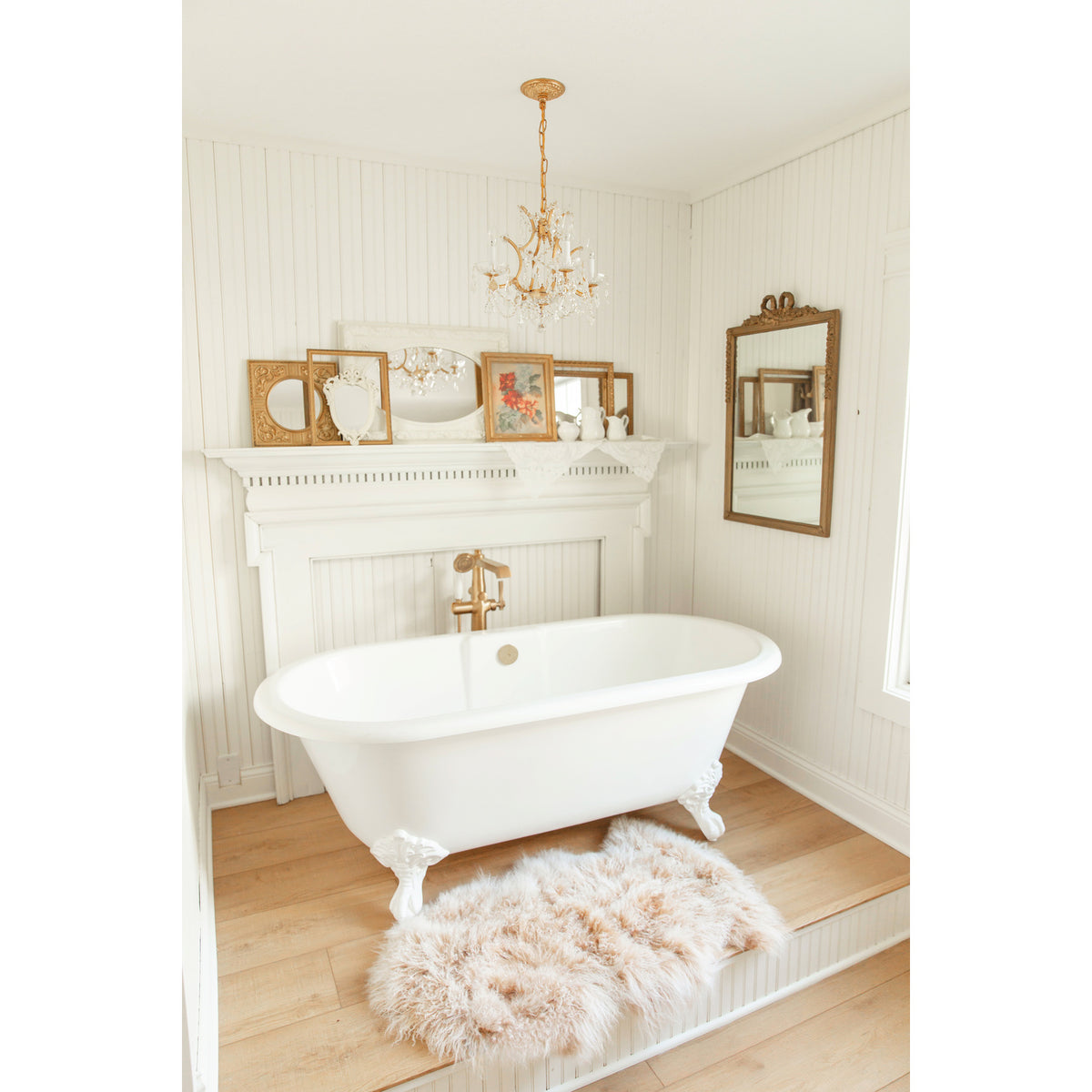 Filmore 4 Light Crystal Antique Gold Mini-Chandelier