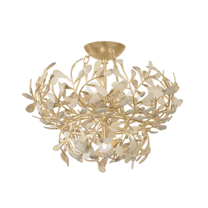 Hudson Valley Maybrook 4-Light Semi-Flush Mount Vintage Gold Leaf
