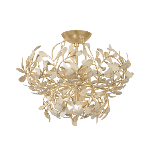 Hudson Valley Maybrook 4-Light Semi-Flush Mount Vintage Gold Leaf