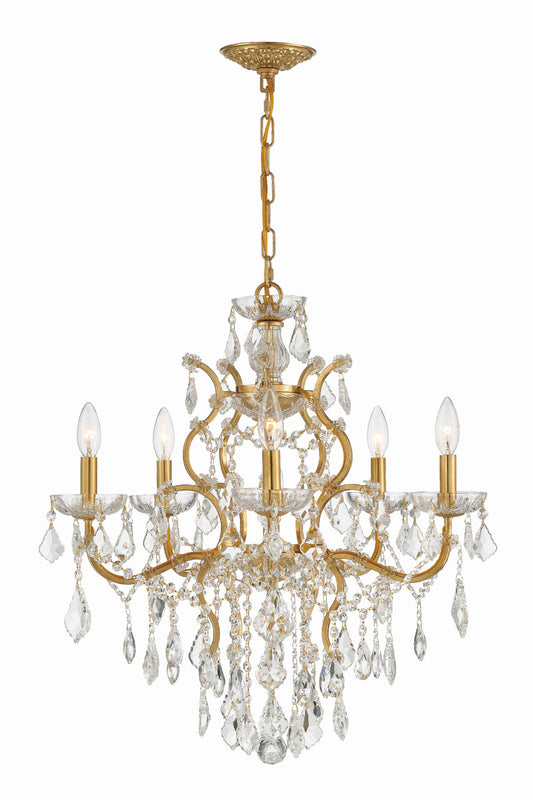 Crystorama Filmore Chandelier Antique Gold