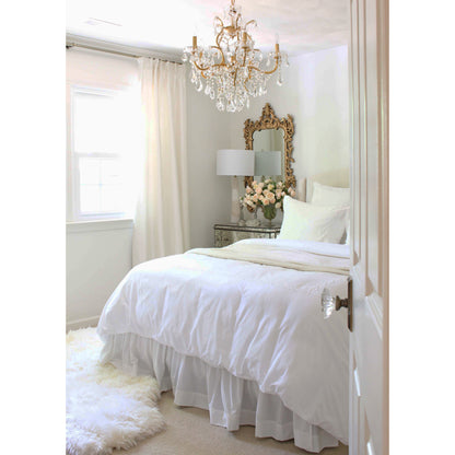 Filmore 6 Light Crystal Antique Gold Chandelier
