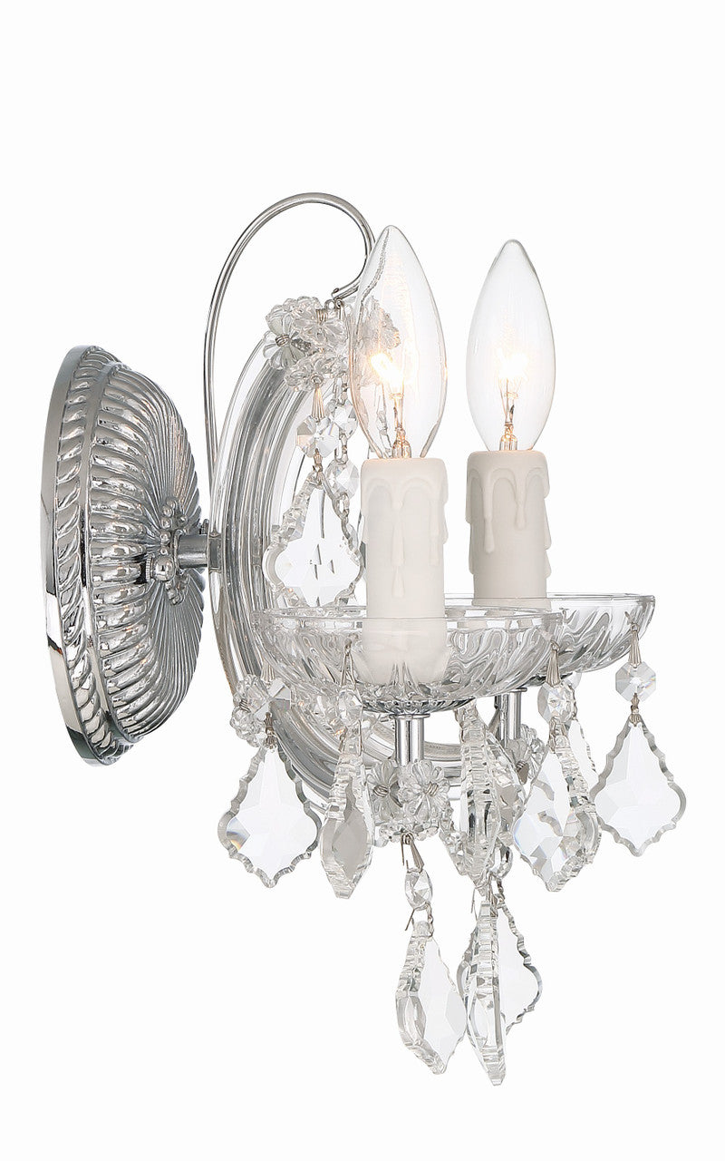 Crystorama Maria Theresa 2 Light Wall Sconce Gold