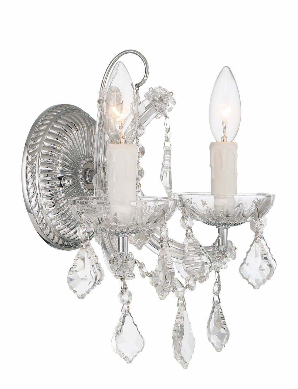 Crystorama Maria Theresa 2 Light Wall Sconce Gold