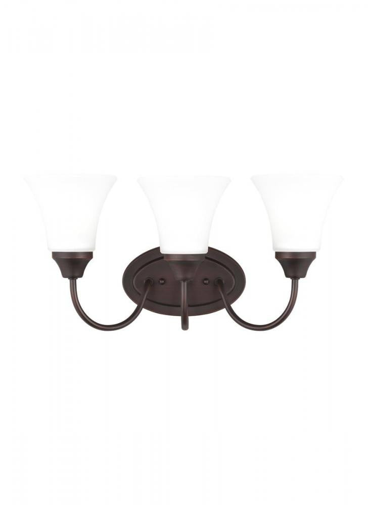 Generation Lighting Holman Three Light Wall / Bath Bronze