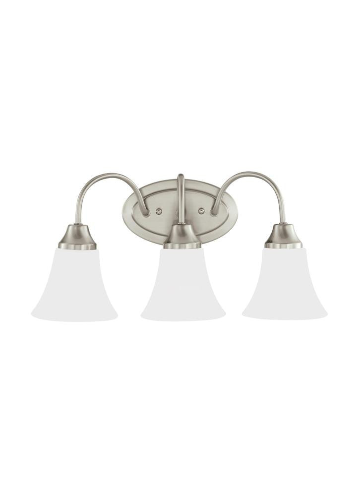 Generation Lighting Holman Three Light Wall / Bath Brushed Nickel