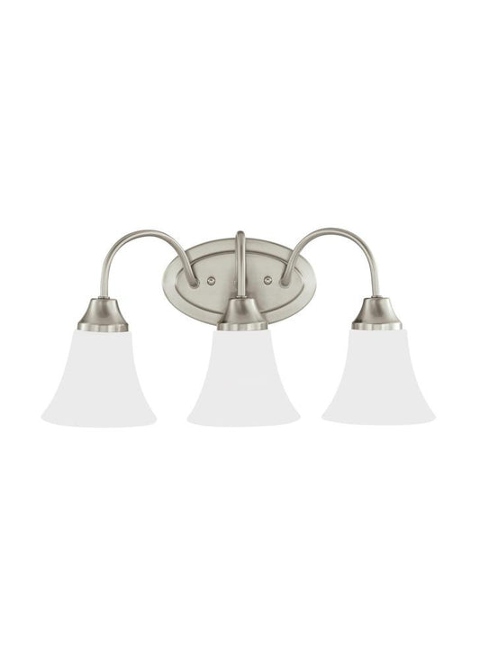 Generation Lighting Holman Three Light Wall / Bath Brushed Nickel