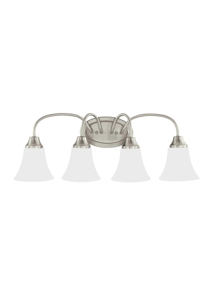 Generation Lighting Holman Four Light Wall / Bath Brushed Nickel
