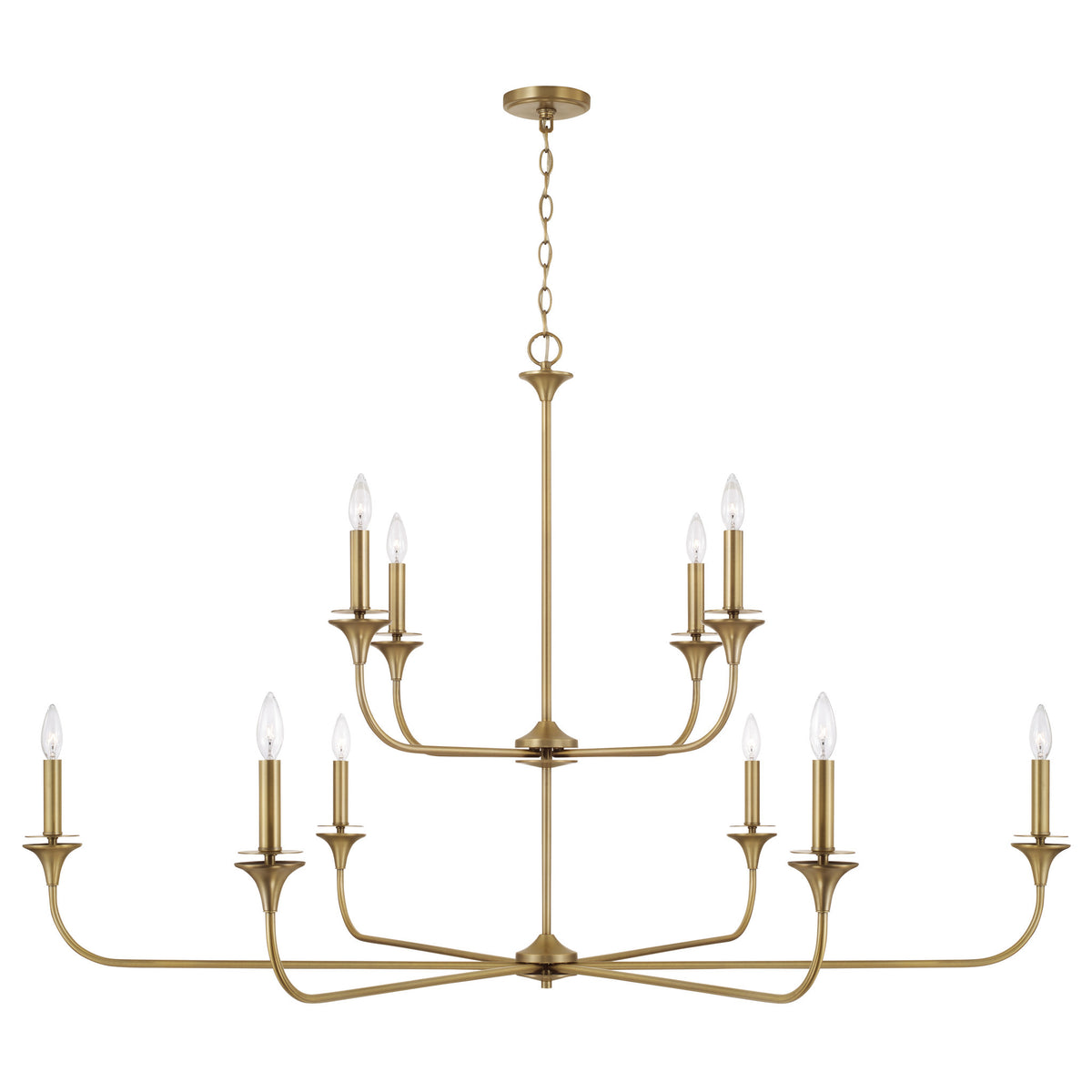 Capital Presley Two-Tier Chandelier in Aged Brass
