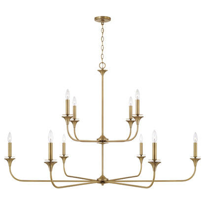 Capital Presley Two-Tier Chandelier in Aged Brass