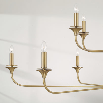 Capital Presley Two-Tier Chandelier in Aged Brass