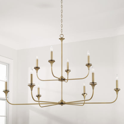 Capital Presley Two-Tier Chandelier in Aged Brass
