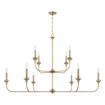 Capital Presley Two-Tier Chandelier in Aged Brass