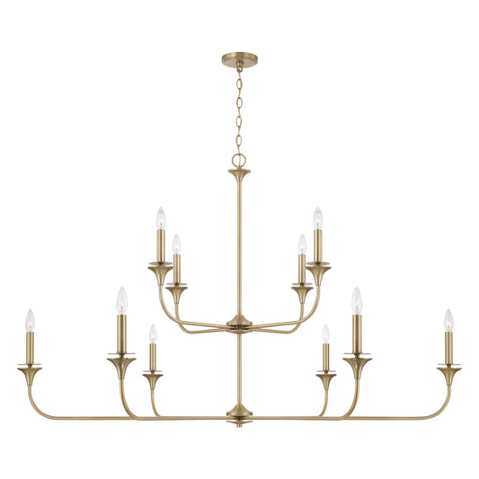 Capital Presley Two-Tier Chandelier in Aged Brass