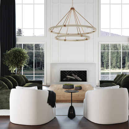 Capital Delaney Two-Tier Chandelier in Matte Brass