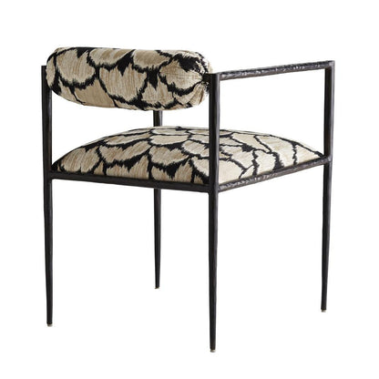 Arteriors Home Barbana Chair Ocelot Embroidery detail