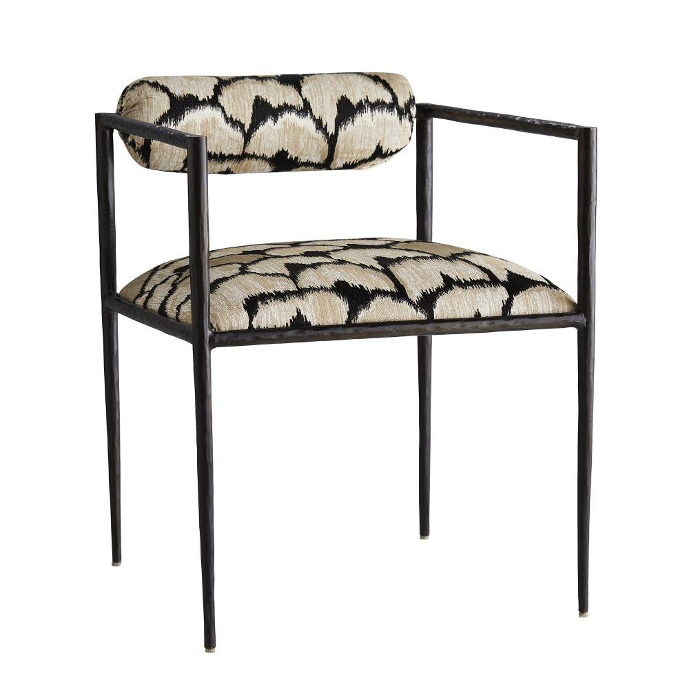 Arteriors Home Barbana Chair Ocelot Embroidery