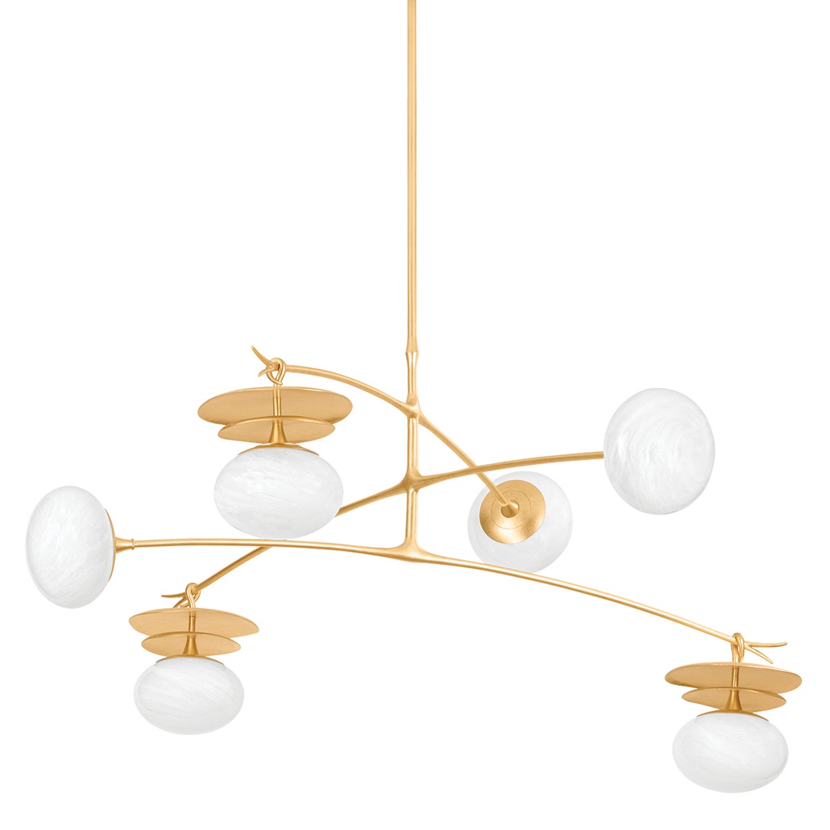 Corbett Ceylon Chandelier Vintage Gold Leaf