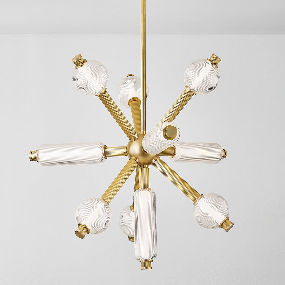Corbett Atom Chandelier Vintage Brass Detail 2