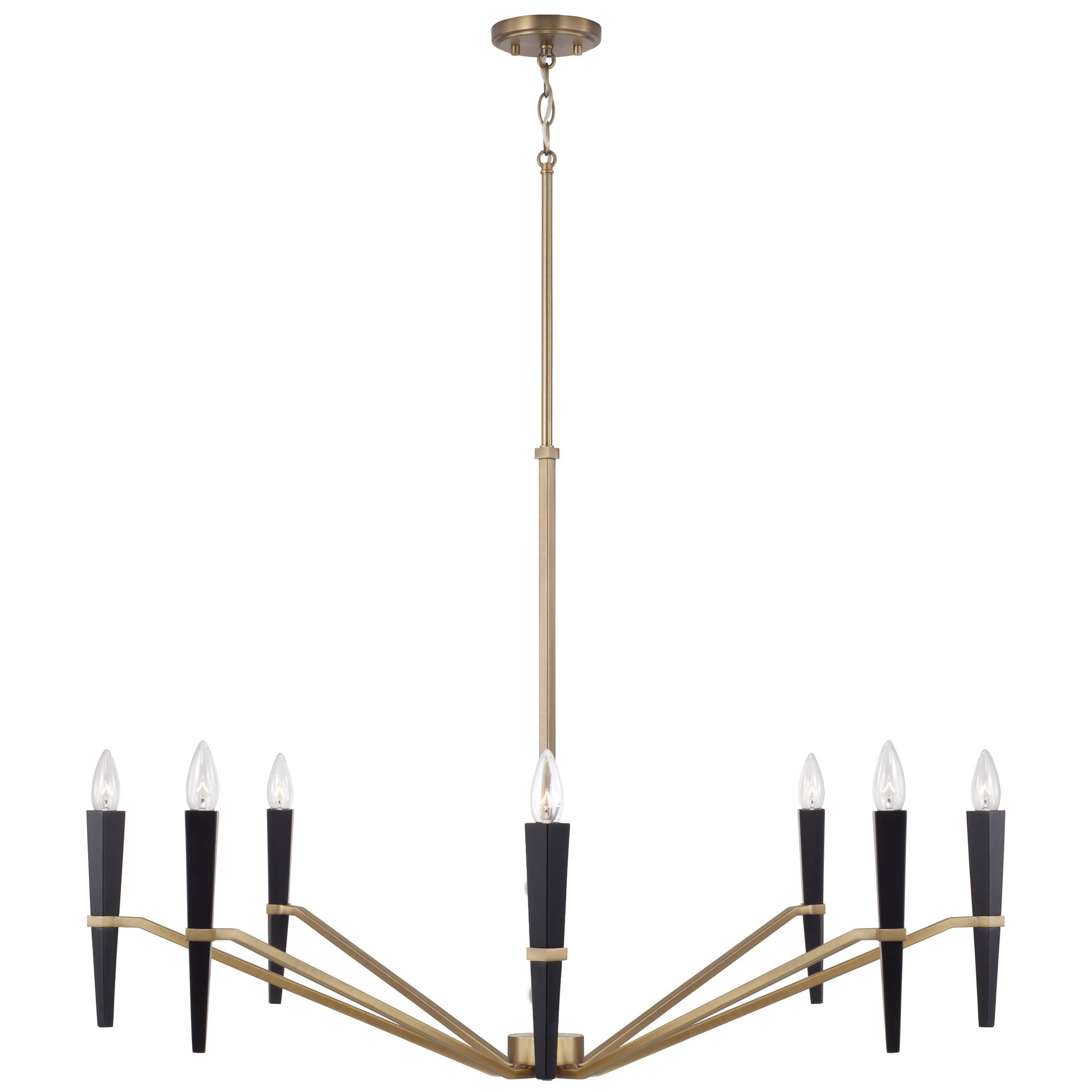 Capital Enzo Large Chandelier in Aged Brass and Black