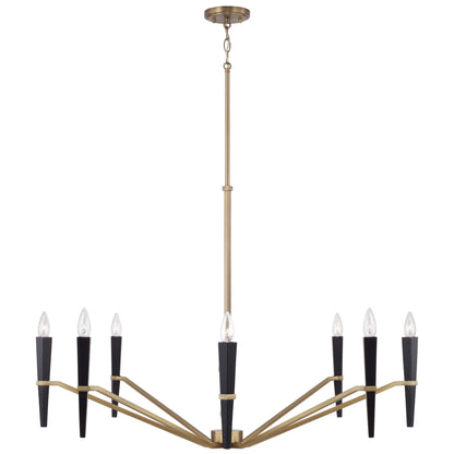 Capital Enzo Large Chandelier in Aged Brass and Black