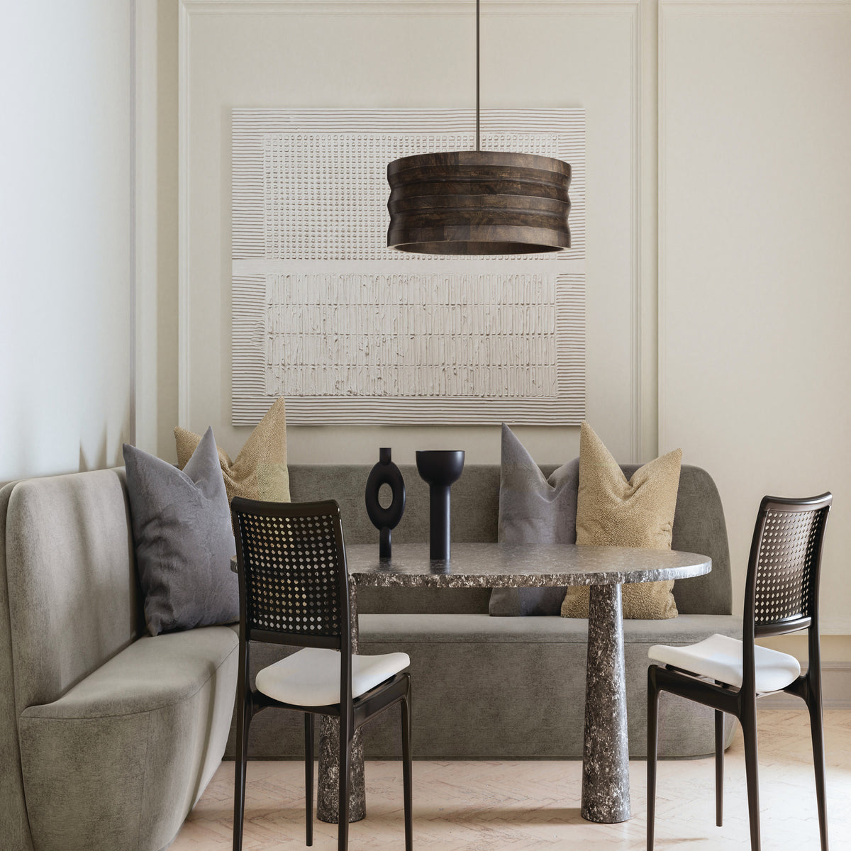 Capital Dunn Chandelier in Espresso Stain and Black