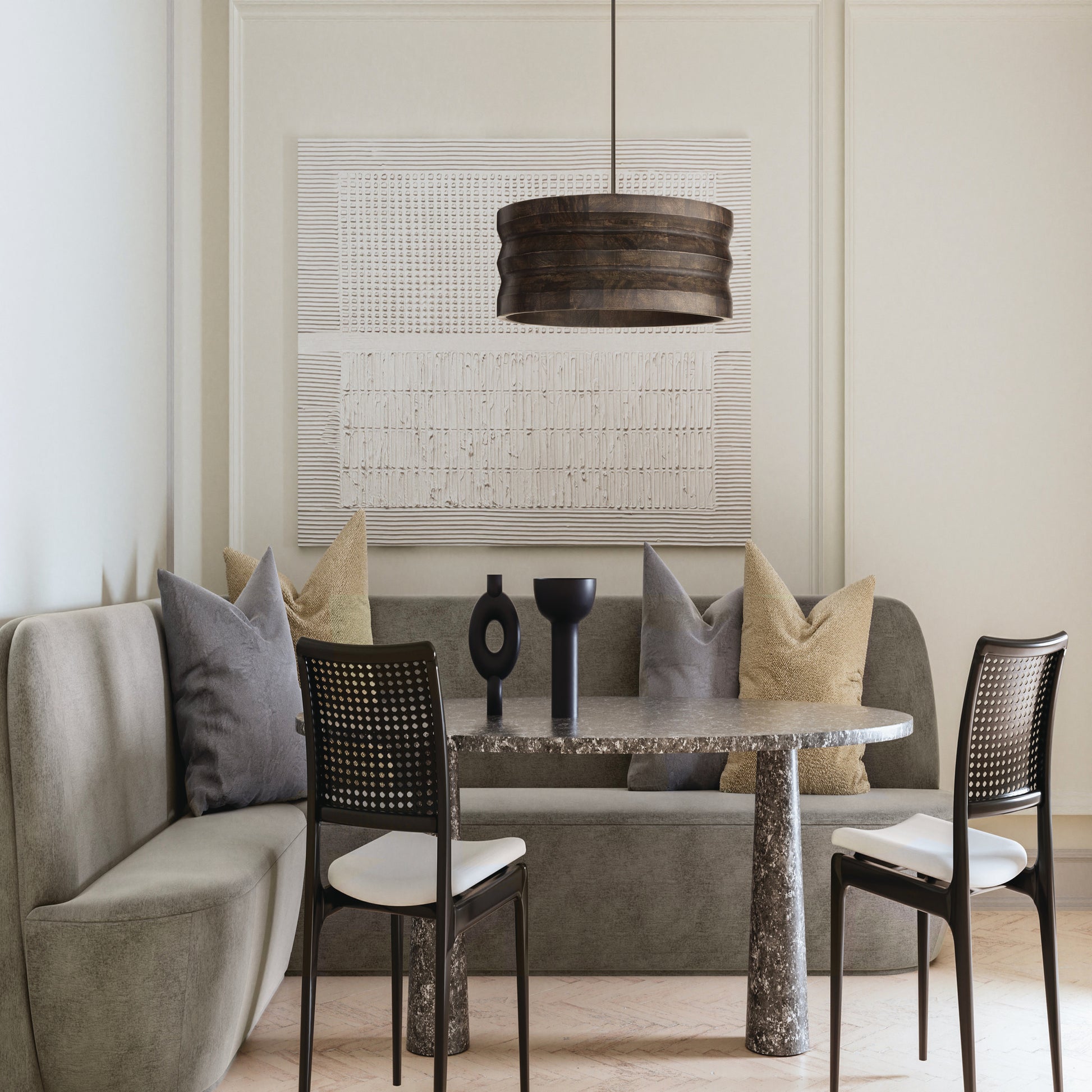 Capital Dunn Chandelier in Espresso Stain and Black