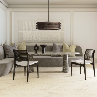 Capital Dunn Chandelier in Espresso Stain and Black