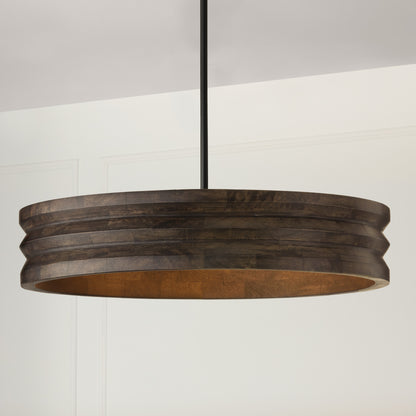Capital Dunn Chandelier in Espresso Stain and Black