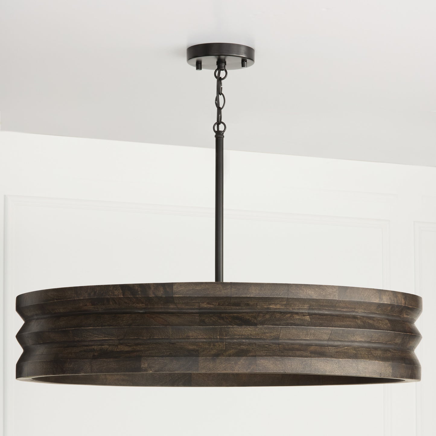 Capital Dunn Chandelier in Espresso Stain and Black