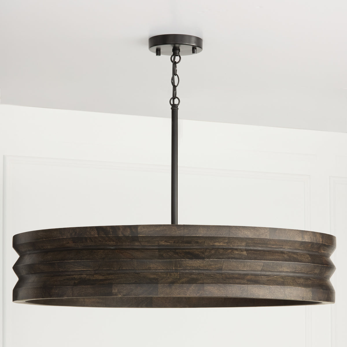 Capital Dunn Chandelier in Espresso Stain and Black