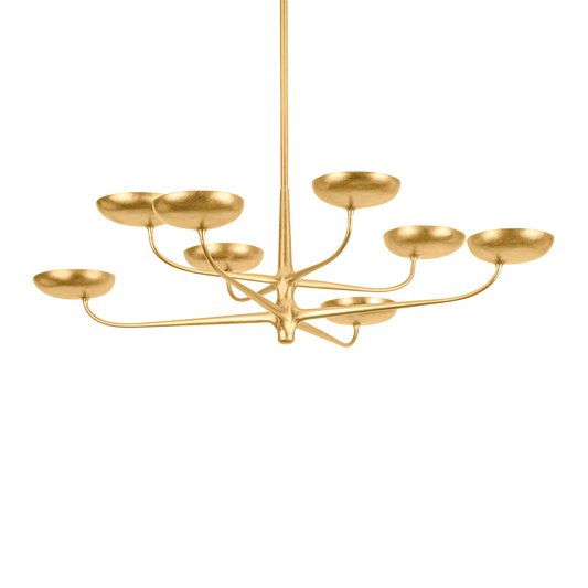 Hudson Valley Taormina 45" Chandelier Vintage Gold Leaf