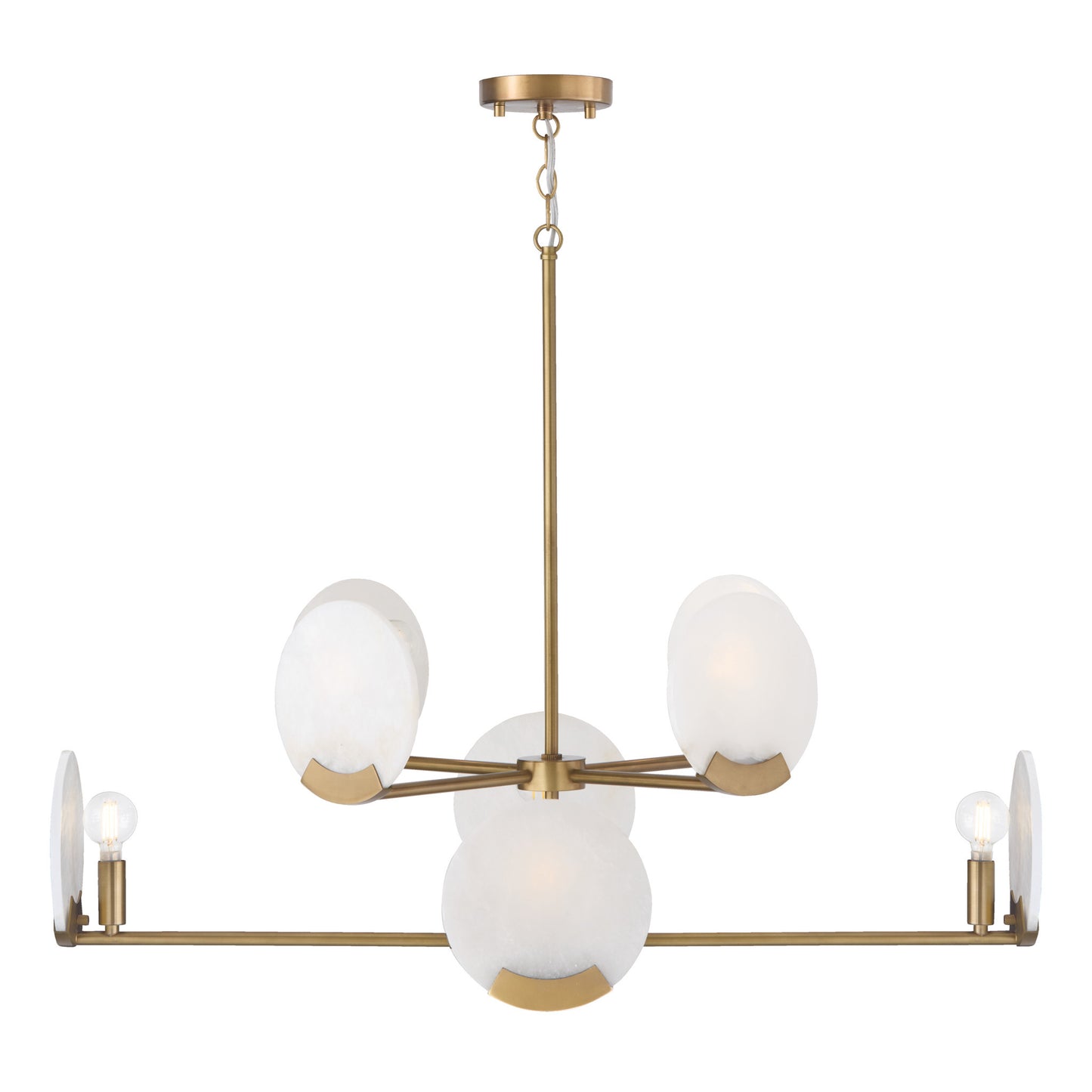 Capital Oriya Two-Tier Chandelier in Aged Brass