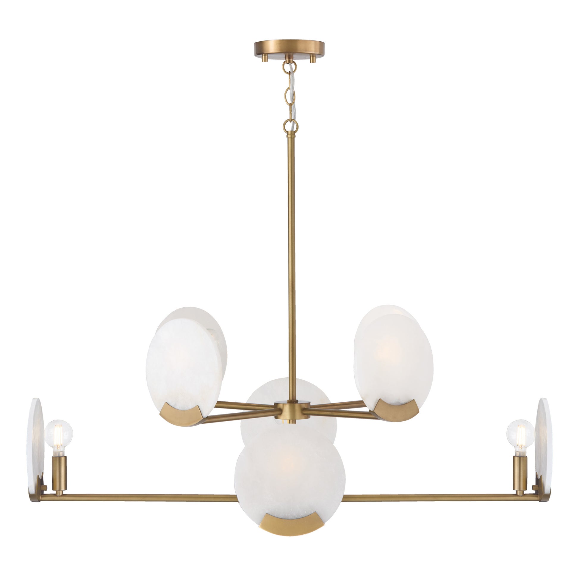 Capital Oriya Two-Tier Chandelier in Aged Brass