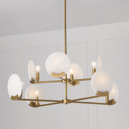 Capital Oriya Two-Tier Chandelier in Aged Brass
