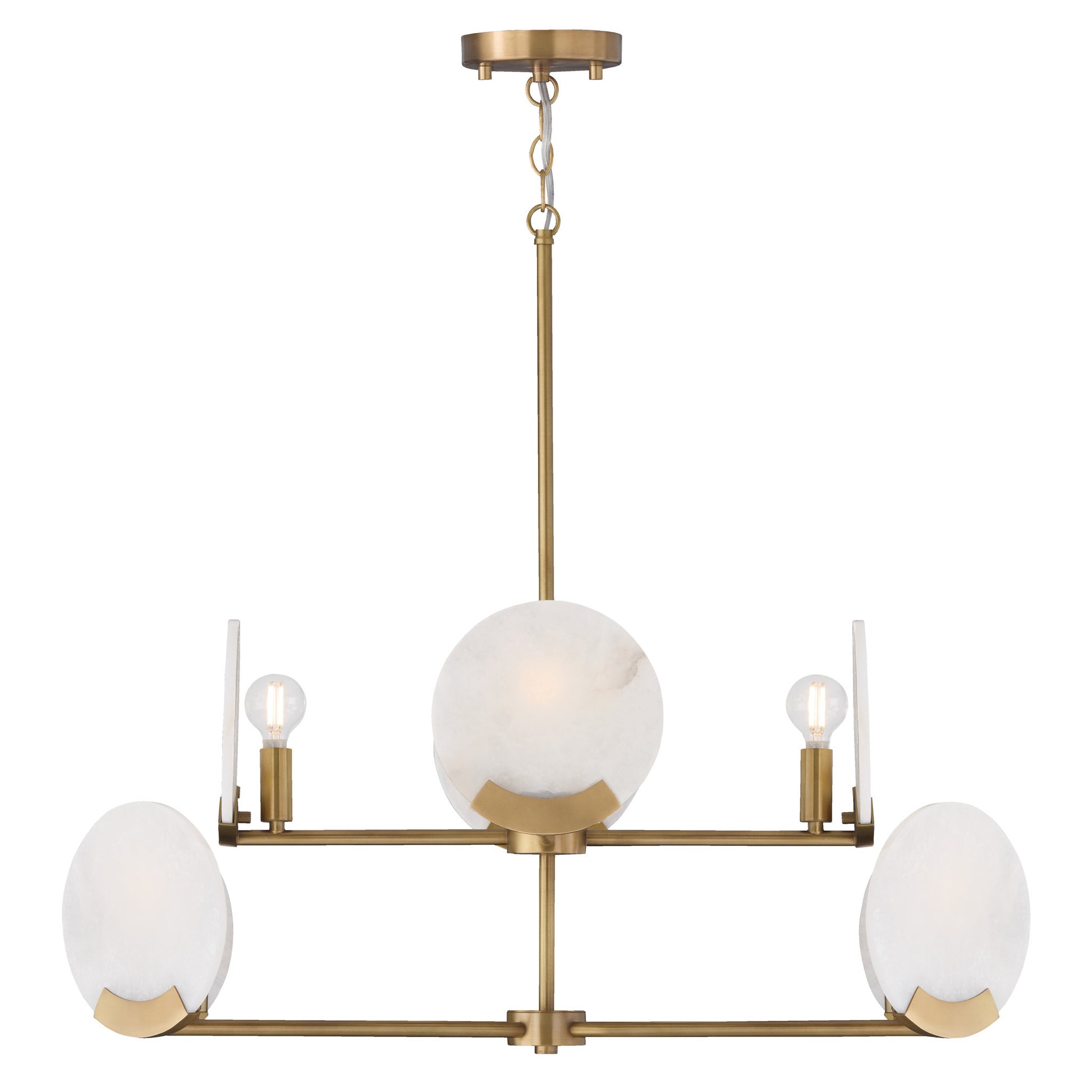 Capital Oriya Two-Tier Chandelier in Aged Brass