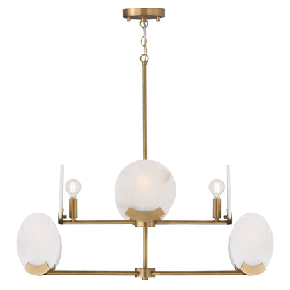 Capital Oriya Two-Tier Chandelier in Aged Brass