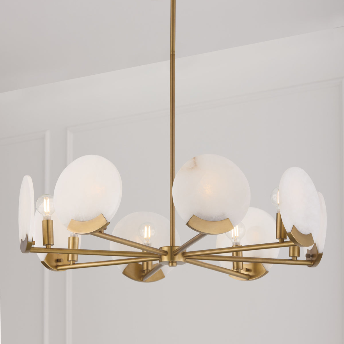 Capital Oriya Small Chandelier in Aged Brass