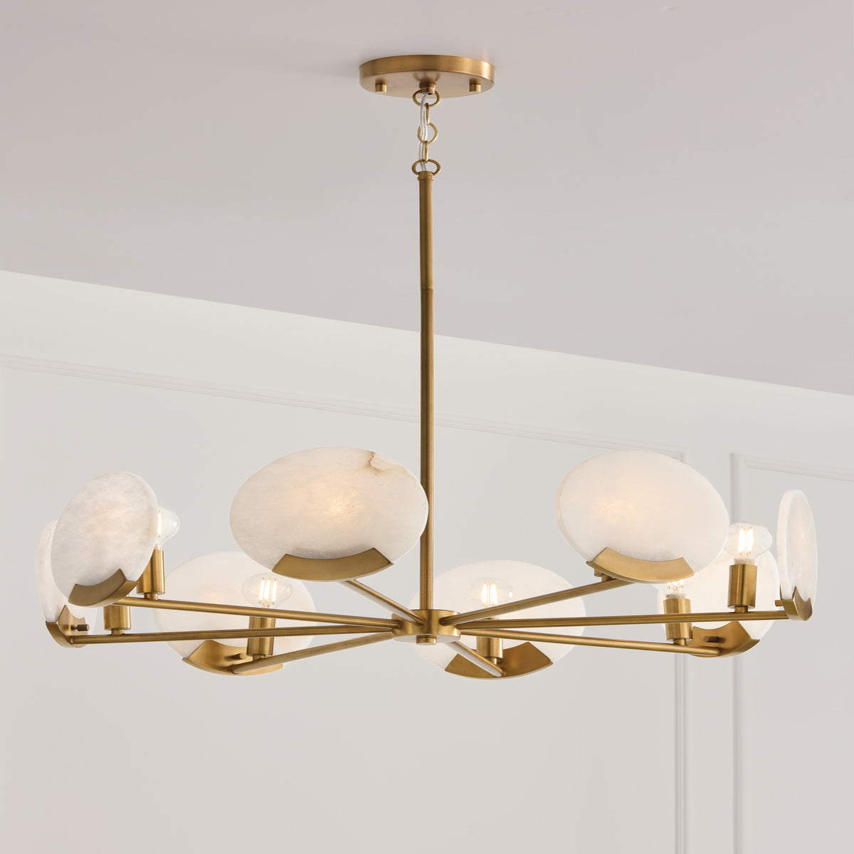Capital Oriya Small Chandelier in Aged Brass