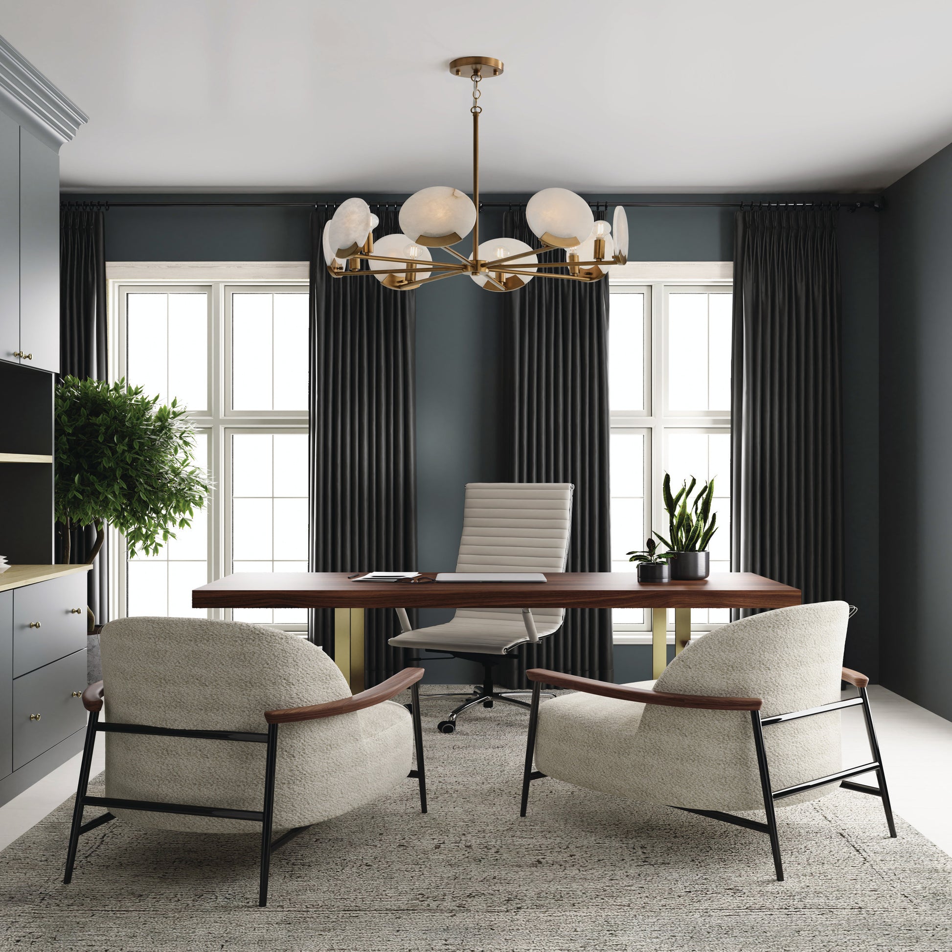 Capital Oriya Small Chandelier in Aged Brass