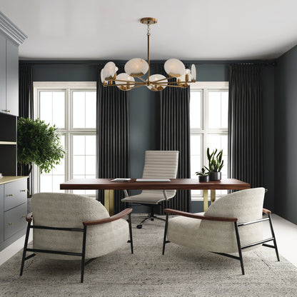 Capital Oriya Small Chandelier in Aged Brass