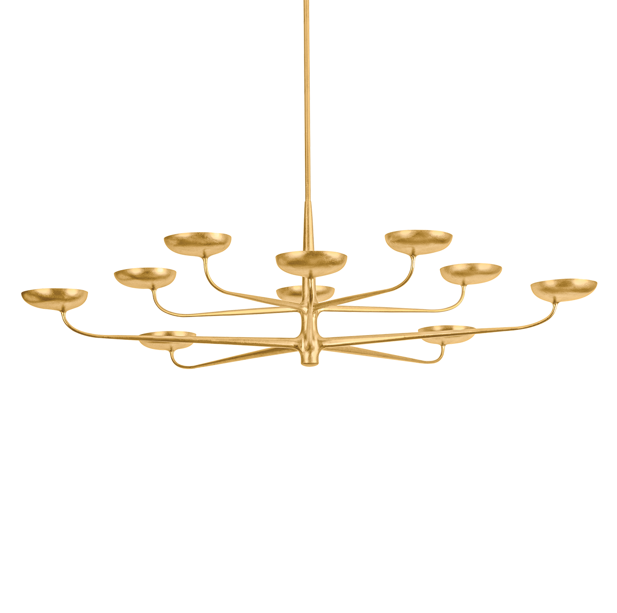 Hudson Valley Taormina 63" Chandelier Vintage Gold Leaf