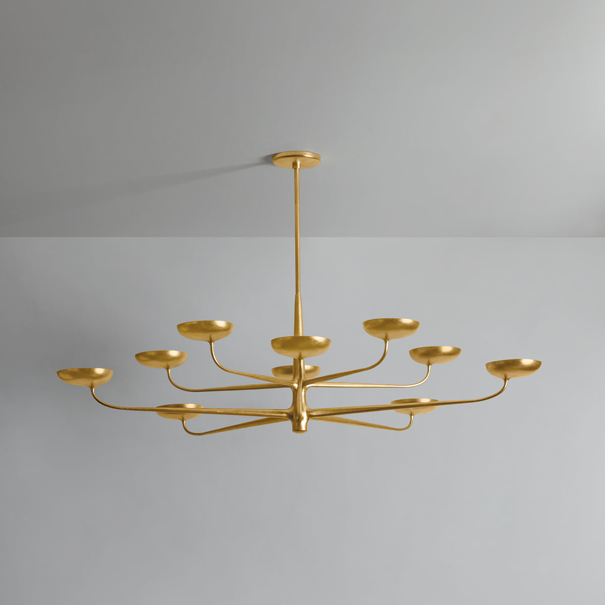 Hudson Valley Taormina 63" Chandelier Vintage Gold Leaf detail view 1
