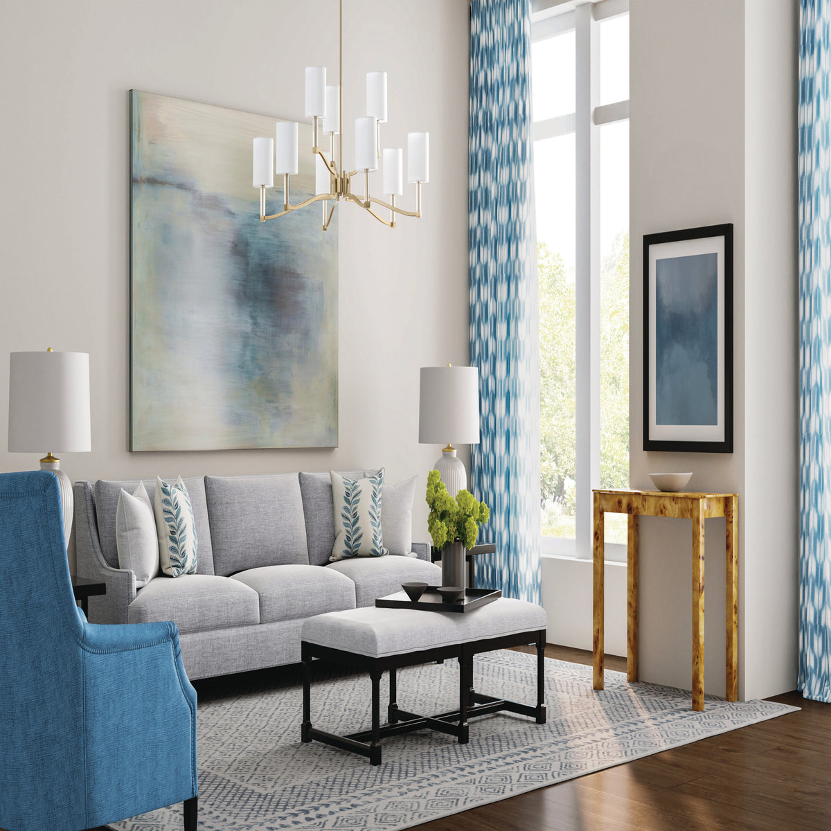Capital Ingrid Two-Tier Chandelier in Matte Brass